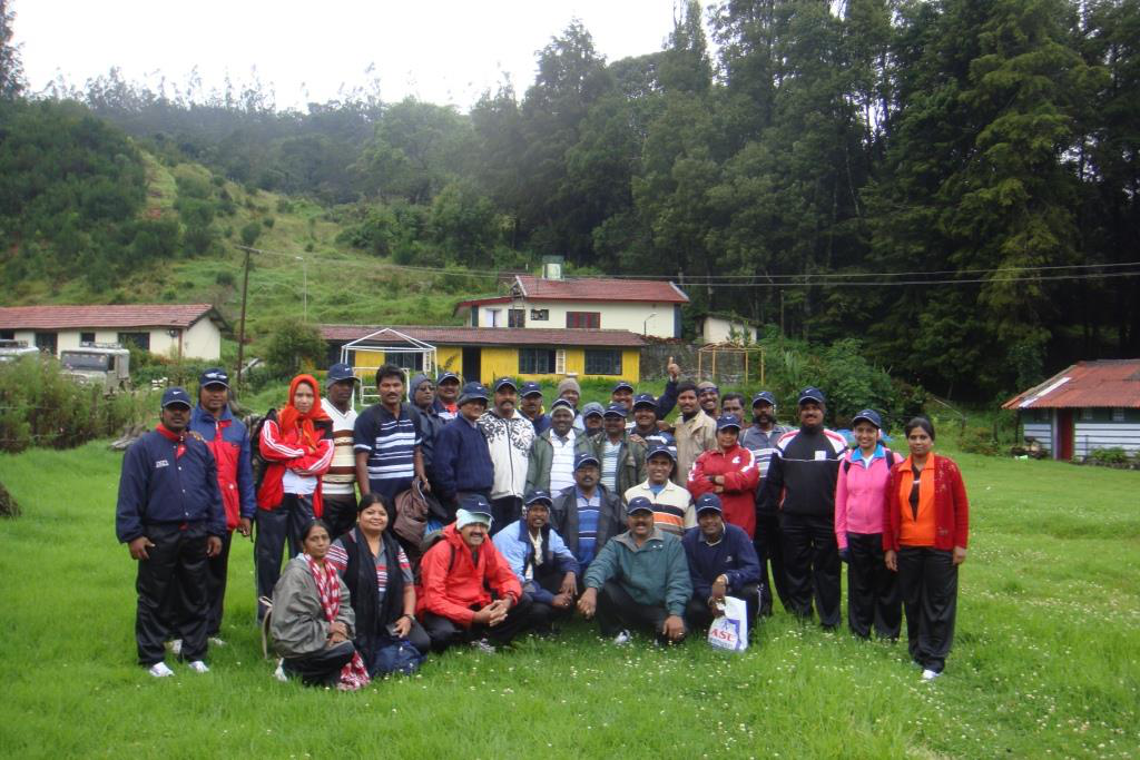 AAI Sports Club group before trekking at Korda, Nilgiris, Western Ghats