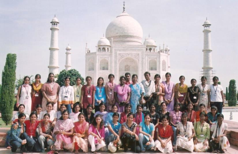 Ethiraj College Bachelor of Tourism Studies batch at the Taj Mahal, Agra