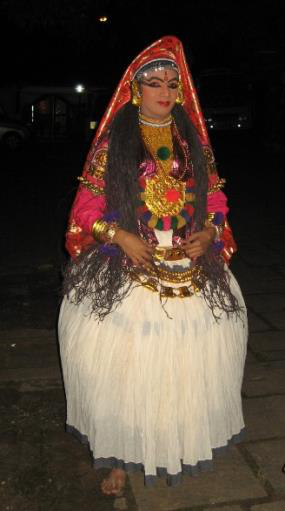 Portrait in traditional Toda tribal costume